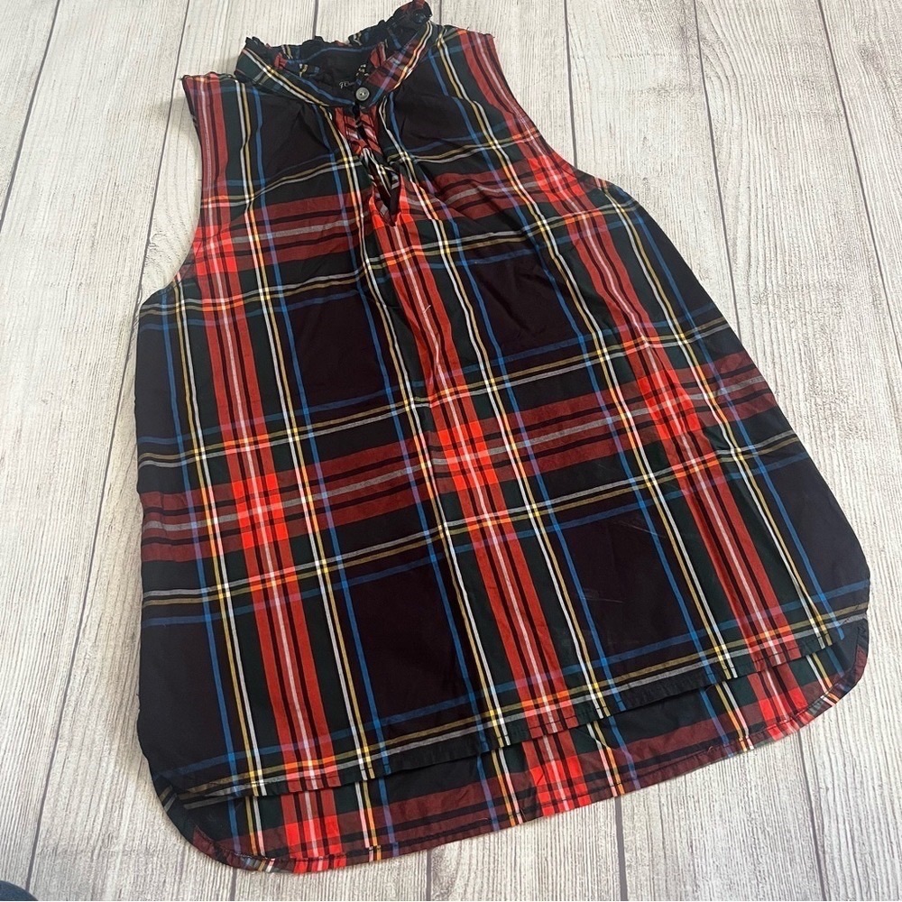 J. Crew plaid sleeveless top